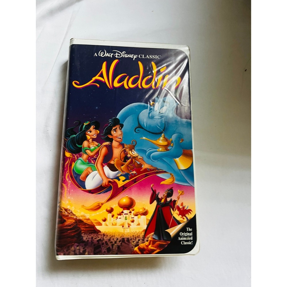 Walt Disney Classic Aladdin VHS 1993 Clamshell Case Black Diamond 1662 NTSC